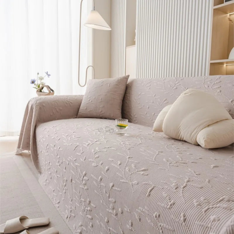 All-Season Universal Ice silk Butterfly Couch Camping Blanket Vintage Bamboo Fiber Solid Sofa Cover Full Coverage Non-Slip Couch